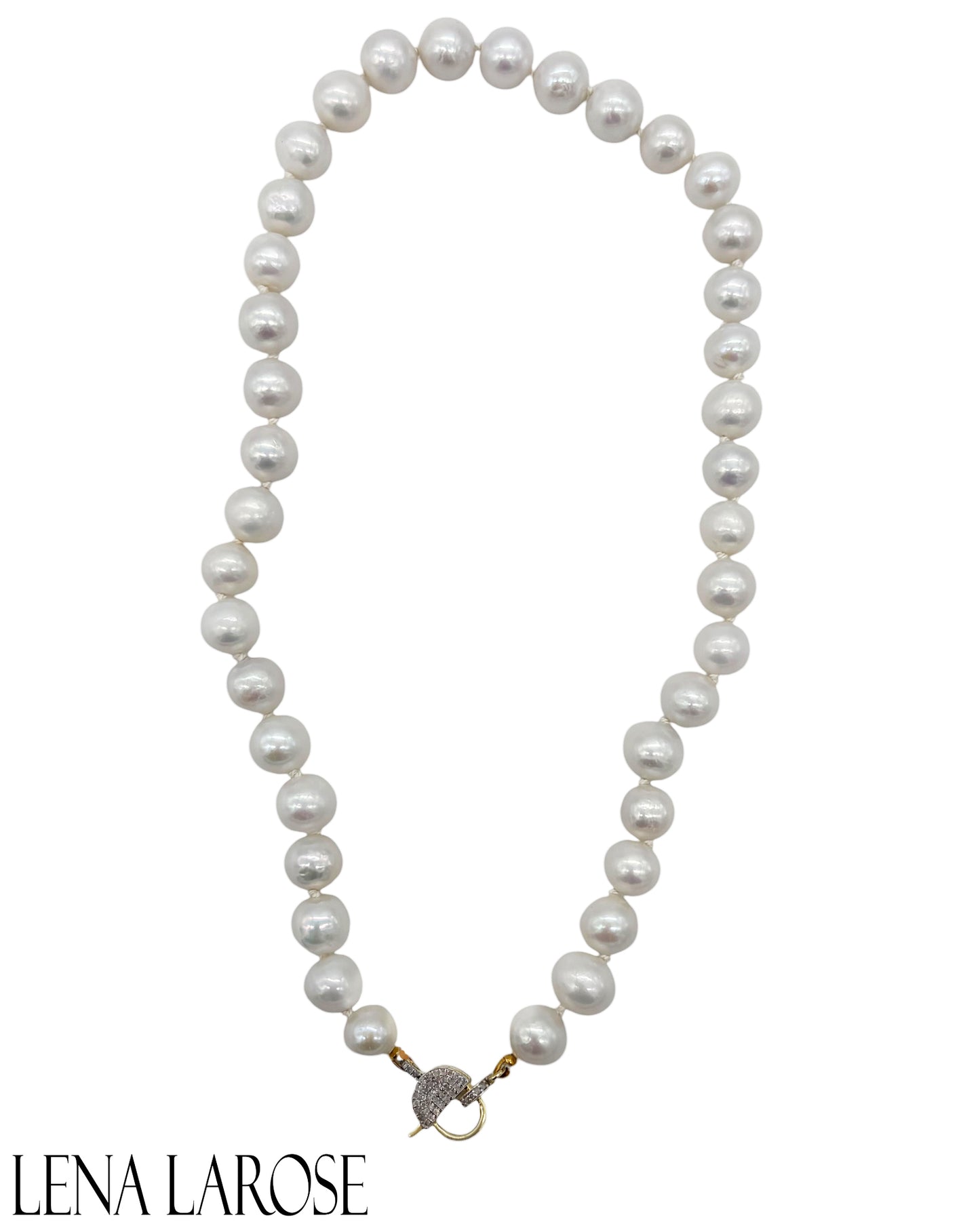 The Woods Edison Pearl Diamond Chain 18"