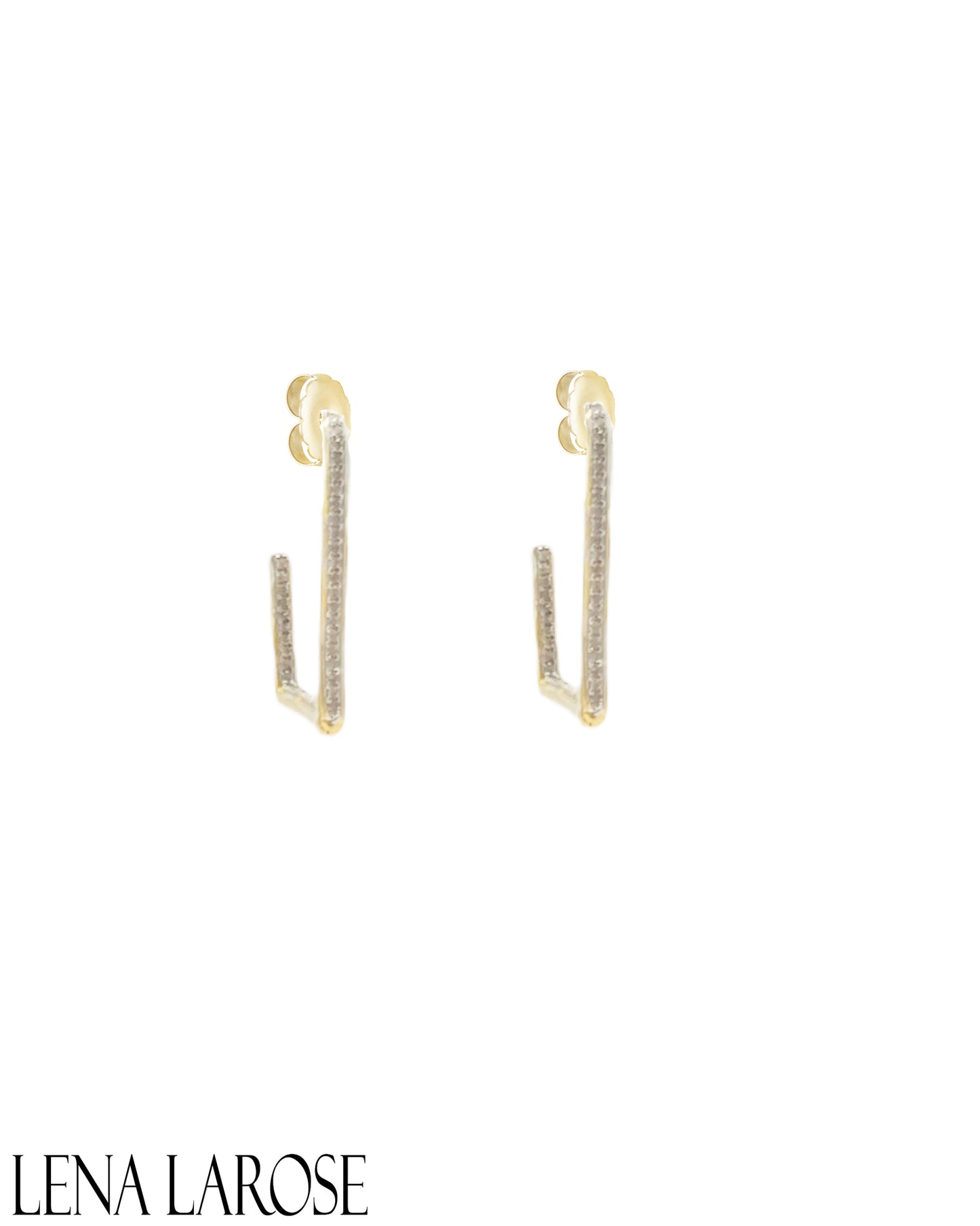 The Woods Fine Jewelry Diamond Square Hoop Earrings
