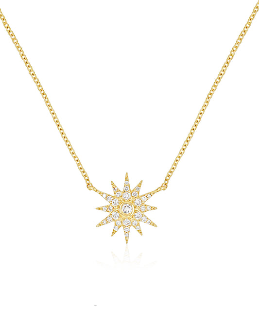 Vintage La Rose 14K Starburst Necklace