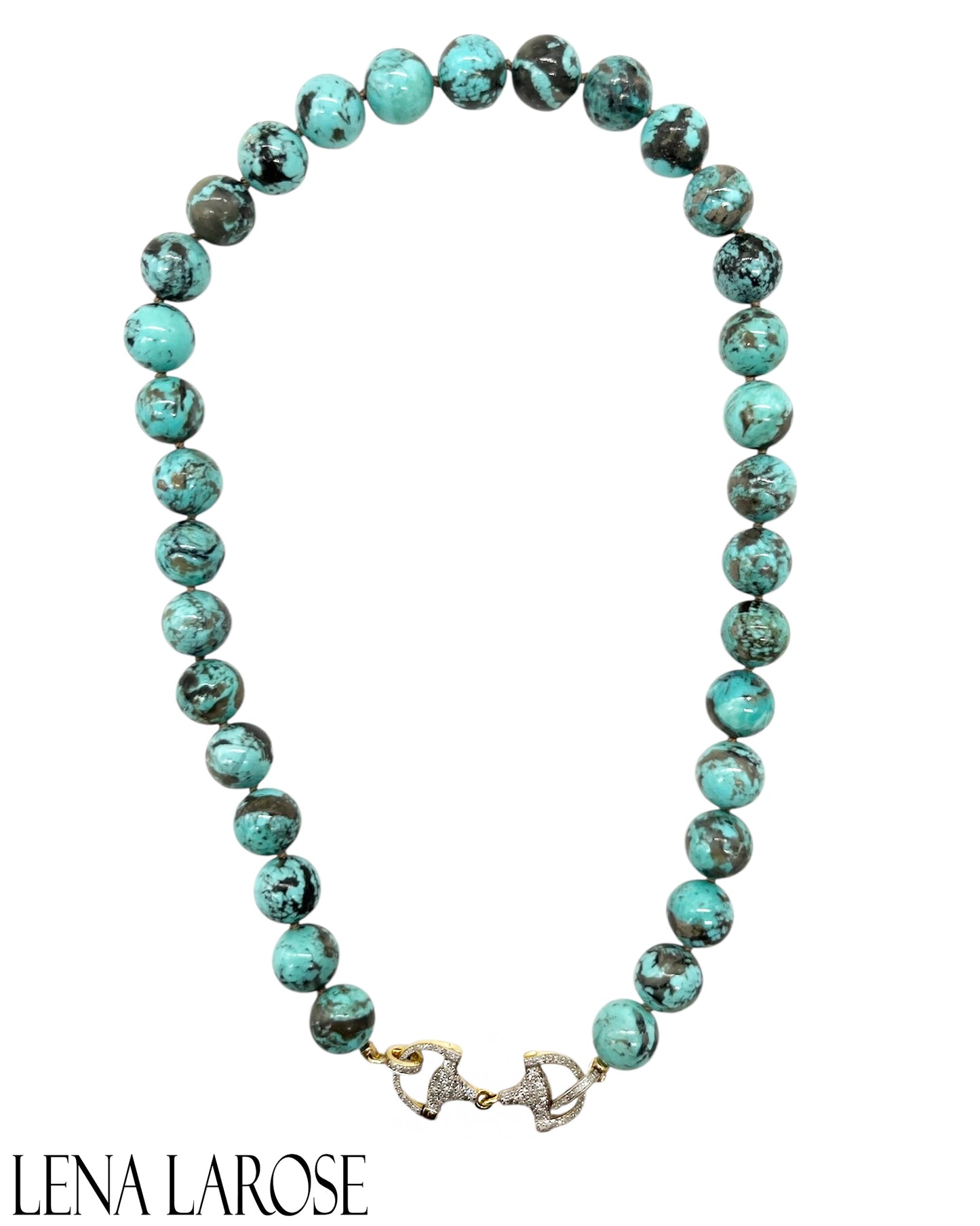 TRUNKSHOW The Woods Fine Jewelry Turquoise with Mariner Link, 19"