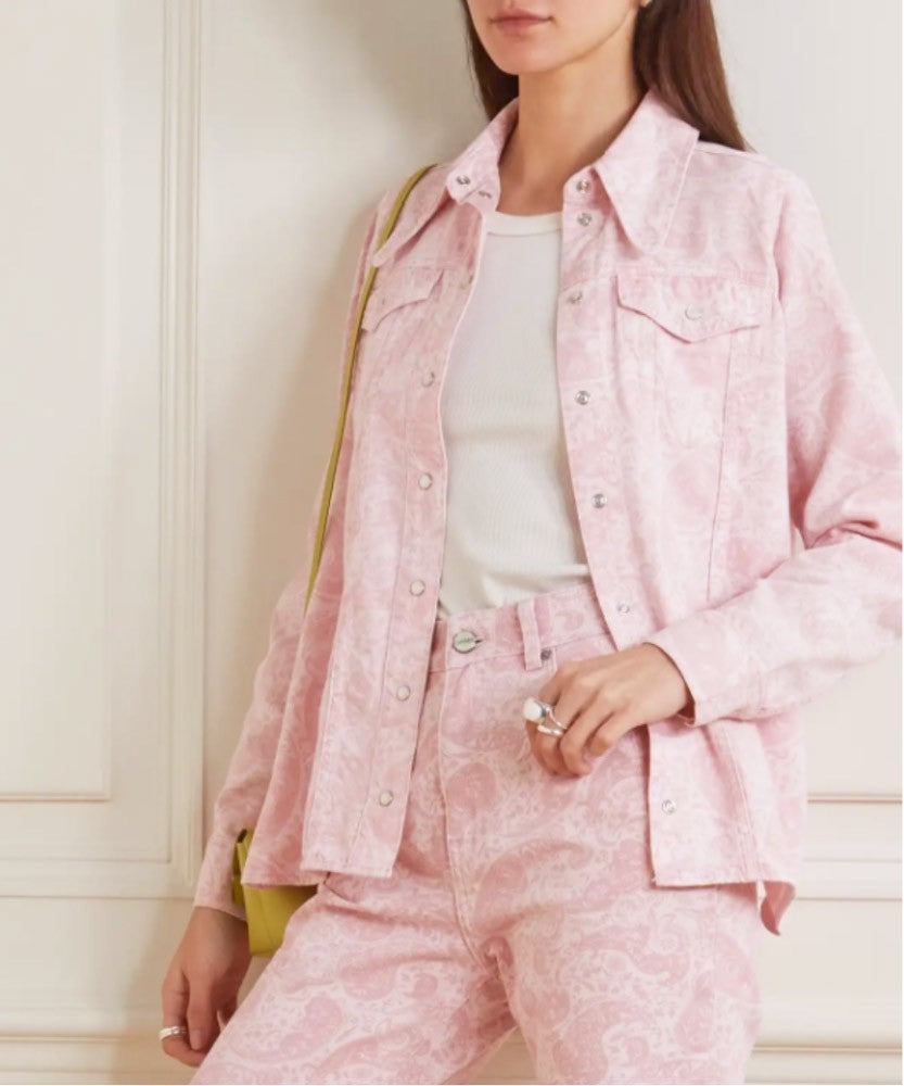 Ganni Denim Western Top