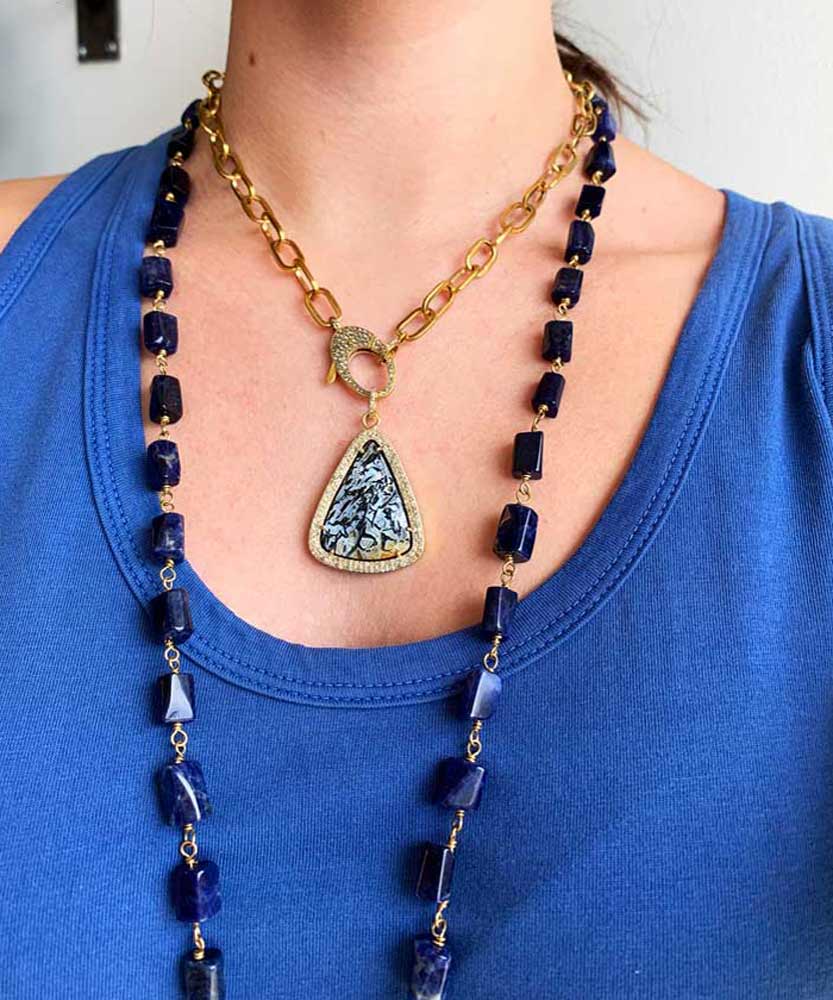 The Woods Fine Jewelry Chrysocolla Pendant