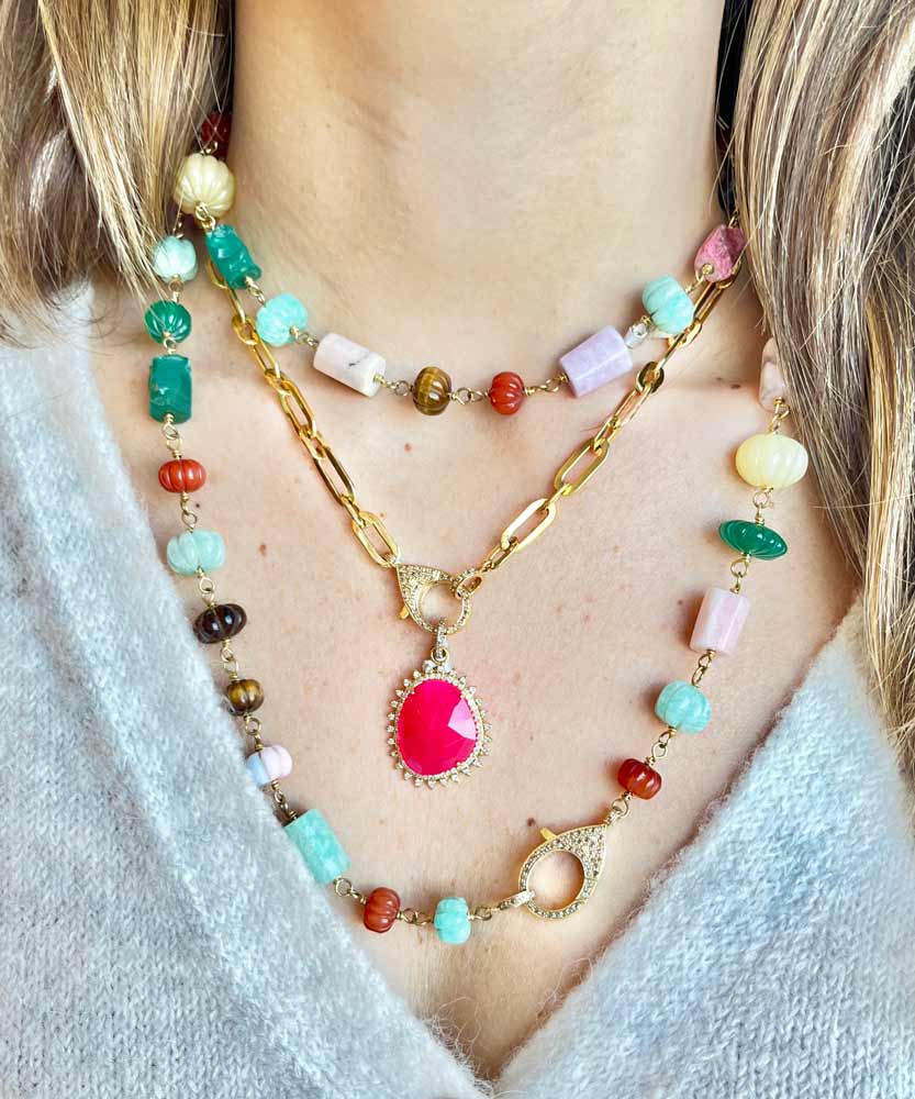 The Woods Fine Jewelry Pink Quartz Pendant