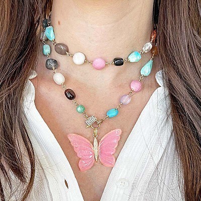 The Woods Fine Jewelry Mixed Stone Necklace, 31"