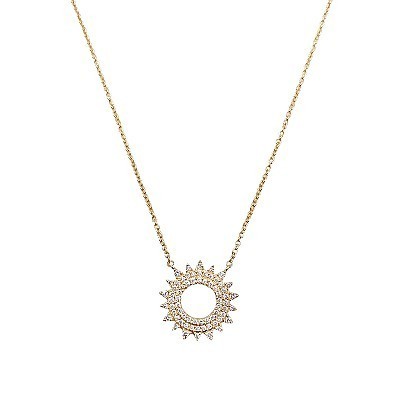 Vintage La Rose 14k Sun Necklace
