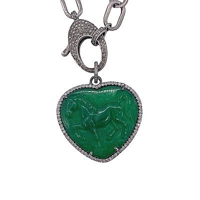 The Woods  Jewelry Green Horse Heart