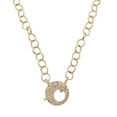 The Woods Fine Jewelry Brass Circle Chain, 17"