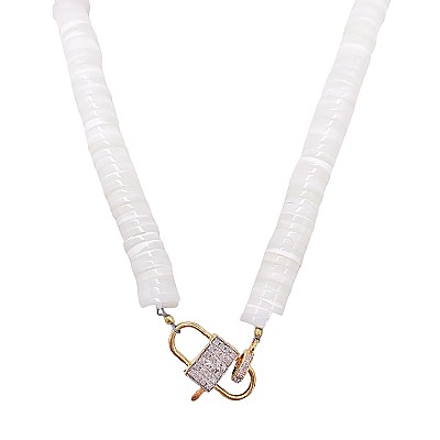 TRUNKSHOW The Woods Fine Jewelry Mother of Pearl Chain, 17.5"
