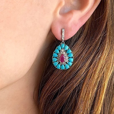 The Woods Fine Jewelry Turquoise Drops