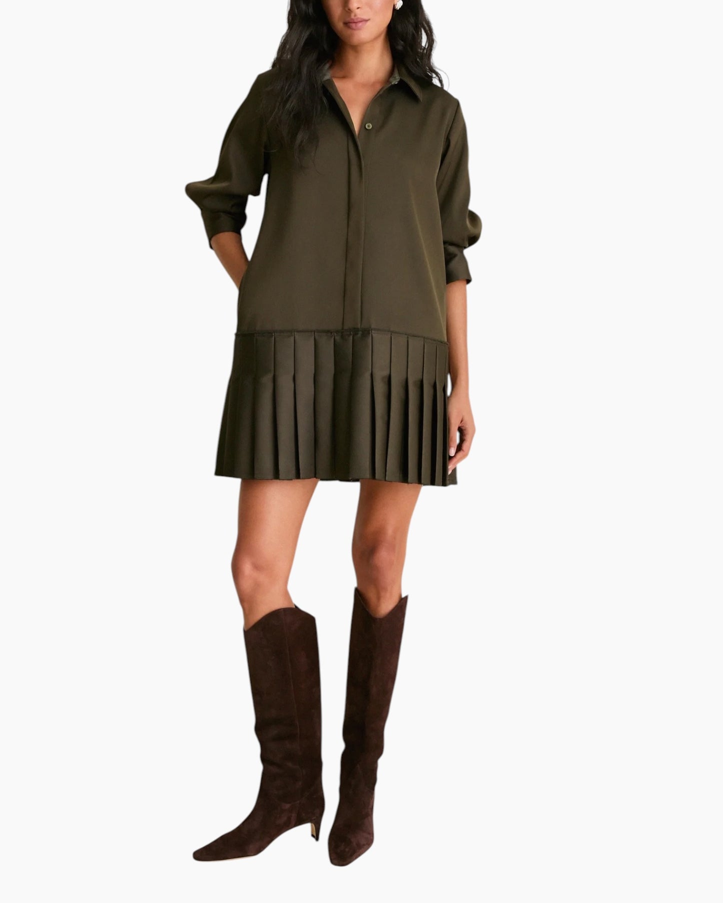 Simkhai Regina Pleated Mini Dress