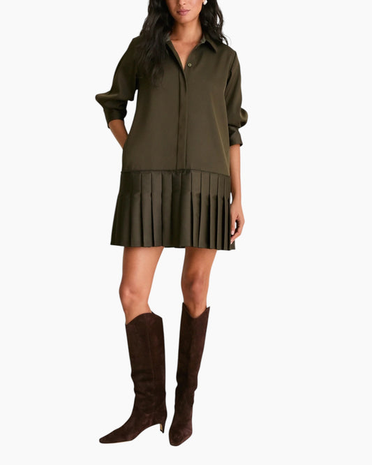 Simkhai Regina Pleated Mini Dress