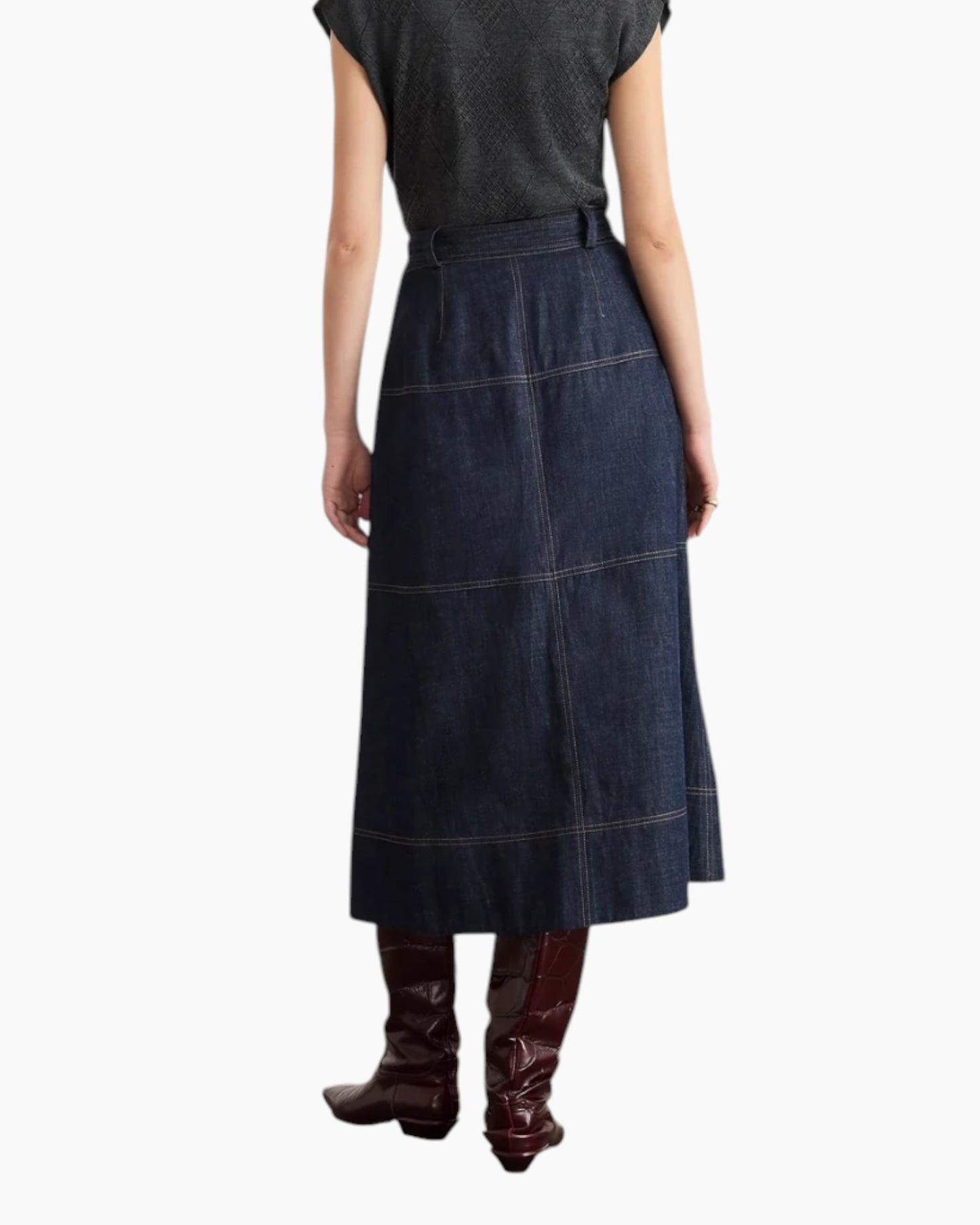 Tanya Taylor Denim Hudley Skirt