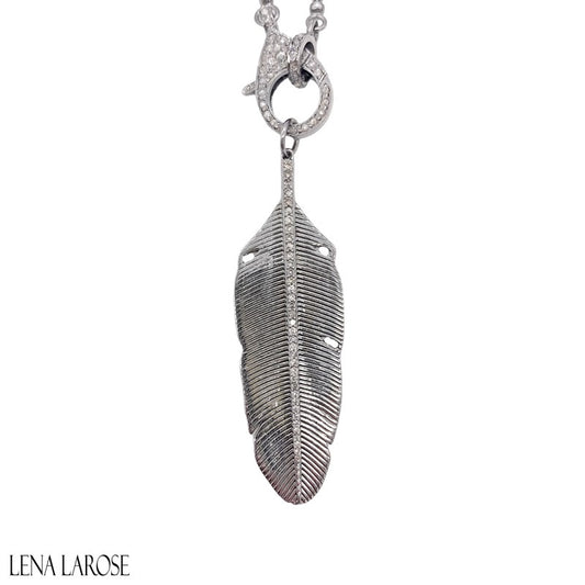 Sample Sale Silver Feather Pendant