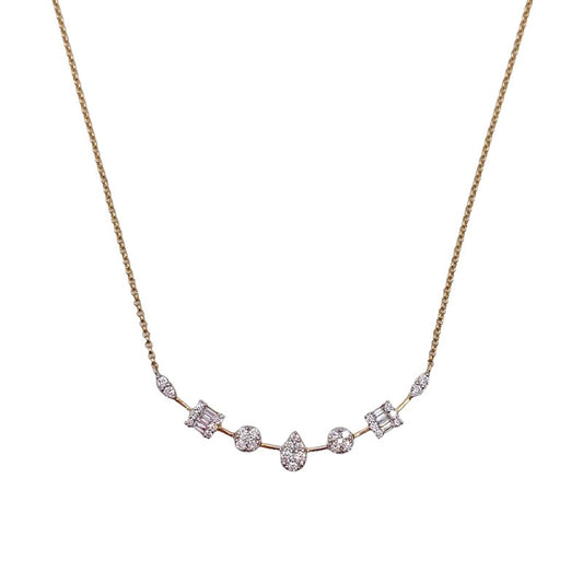 Vintage La Rose 14k Diamond Necklace