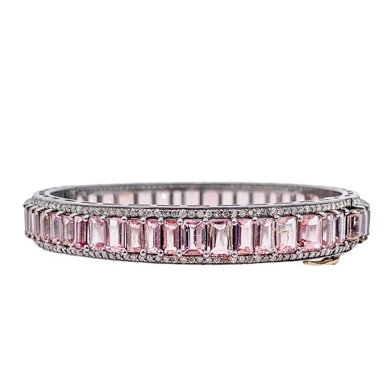 Vintage La Rose Pink Sapphire Bangle