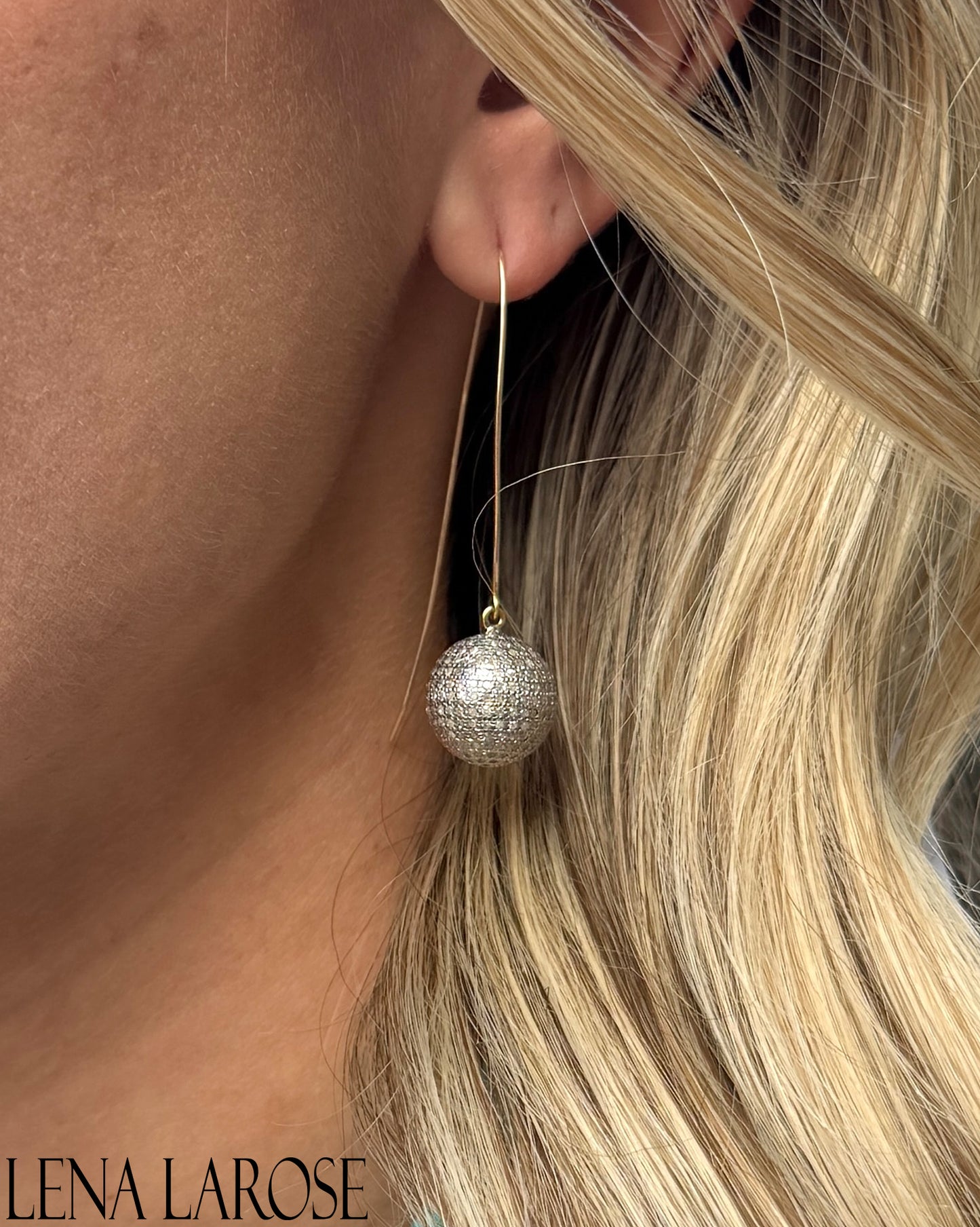 TRUNKSHOW The Woods Diamond Ball Drop Earrings