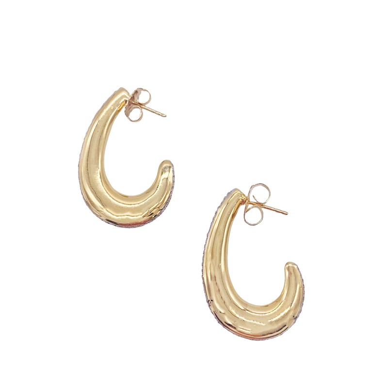 The Woods Fine Jewelry Brass Chunky Hoop