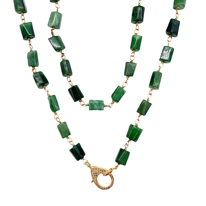 The Woods Prehnite Necklace, 33"