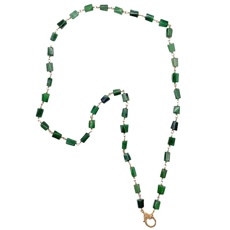 The Woods Prehnite Necklace, 33"