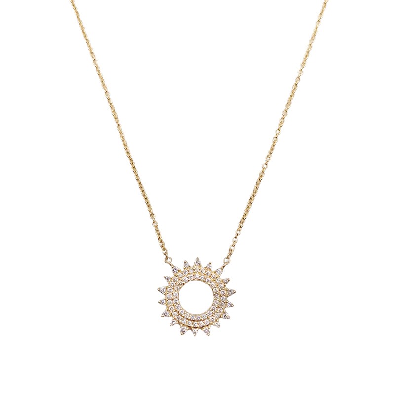 Vintage La Rose 14k Sun Necklace