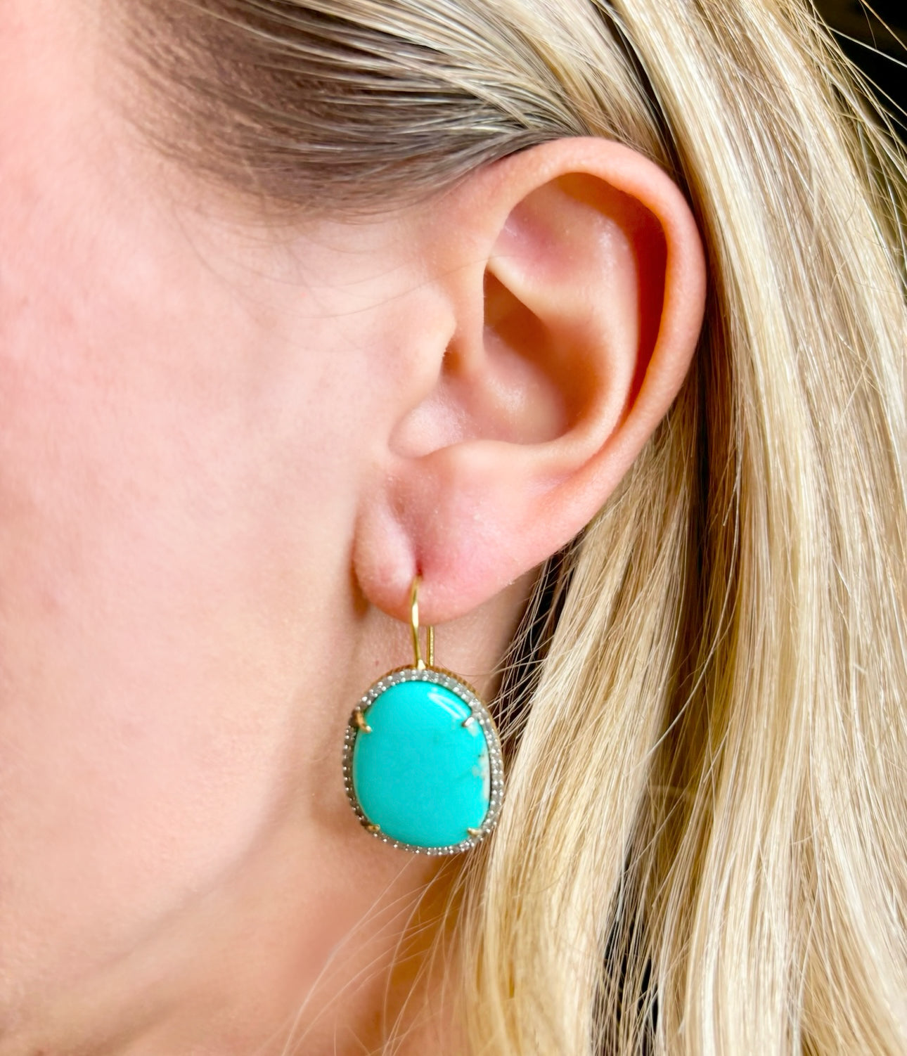 The Woods Sleeping Beauty Turquoise Earrings