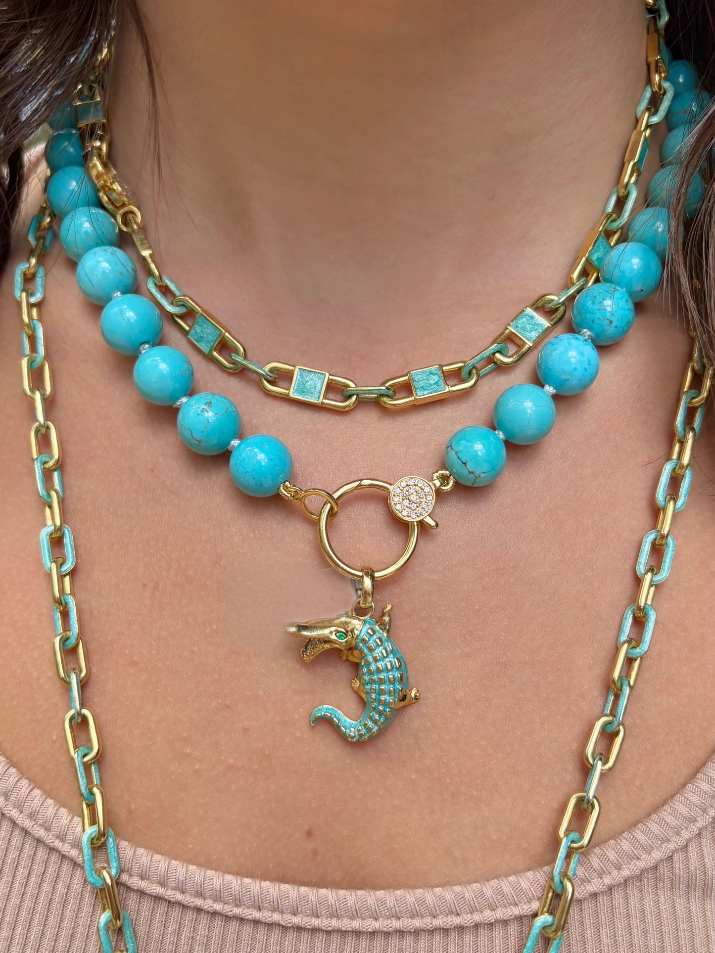TRUNK-SHOW Royal Nomad Brooklyn Chain Metallic Sky