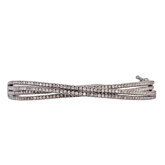 Vintage La Rose Diamond Twist Bangle