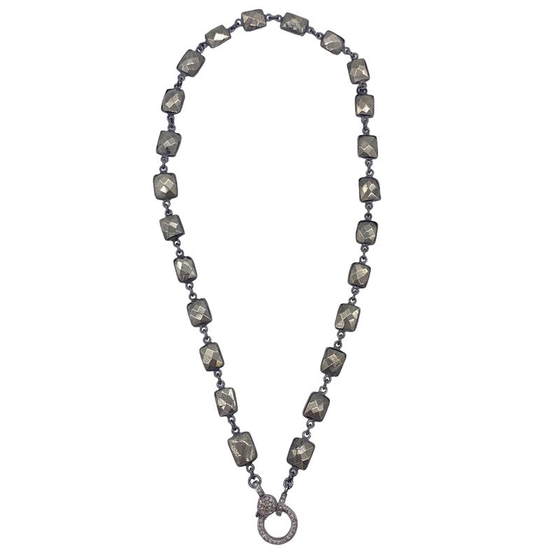 Sample Sale Pyrite Bezel Chain, 18"