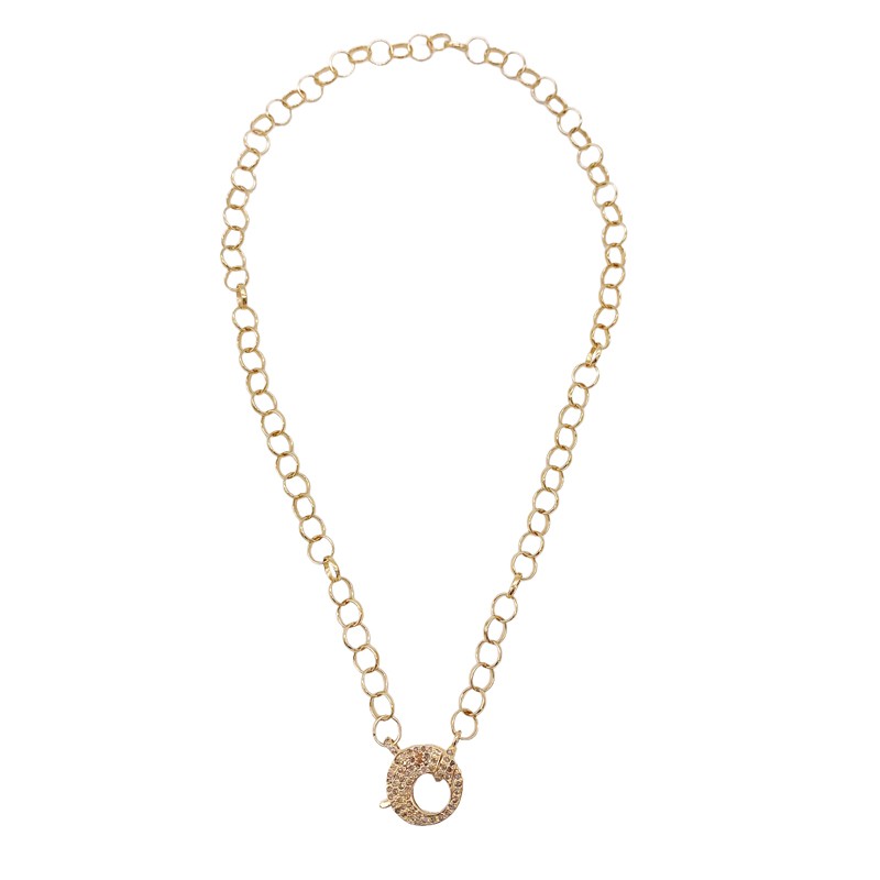 The Woods Fine Jewelry Brass Circle Chain, 17"