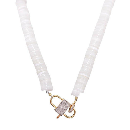 The Woods Fine Jewelry Mother of Pearl Chain, 17.5"