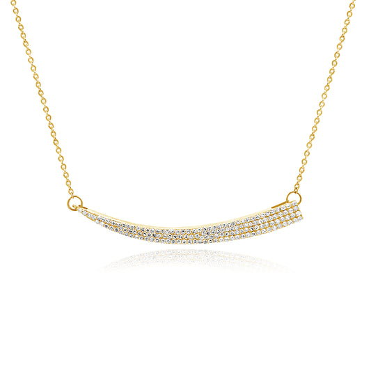 Vintage La Rose 14K Ascending Diamond Necklace