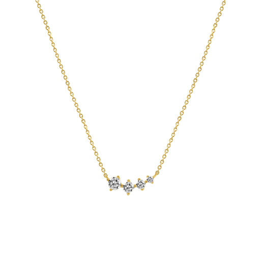 Vintage La Rose 14K Spike Diamond Necklace