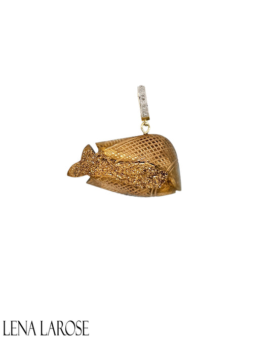 TRUNK-SHOW The Woods Druzy Fish Pendant