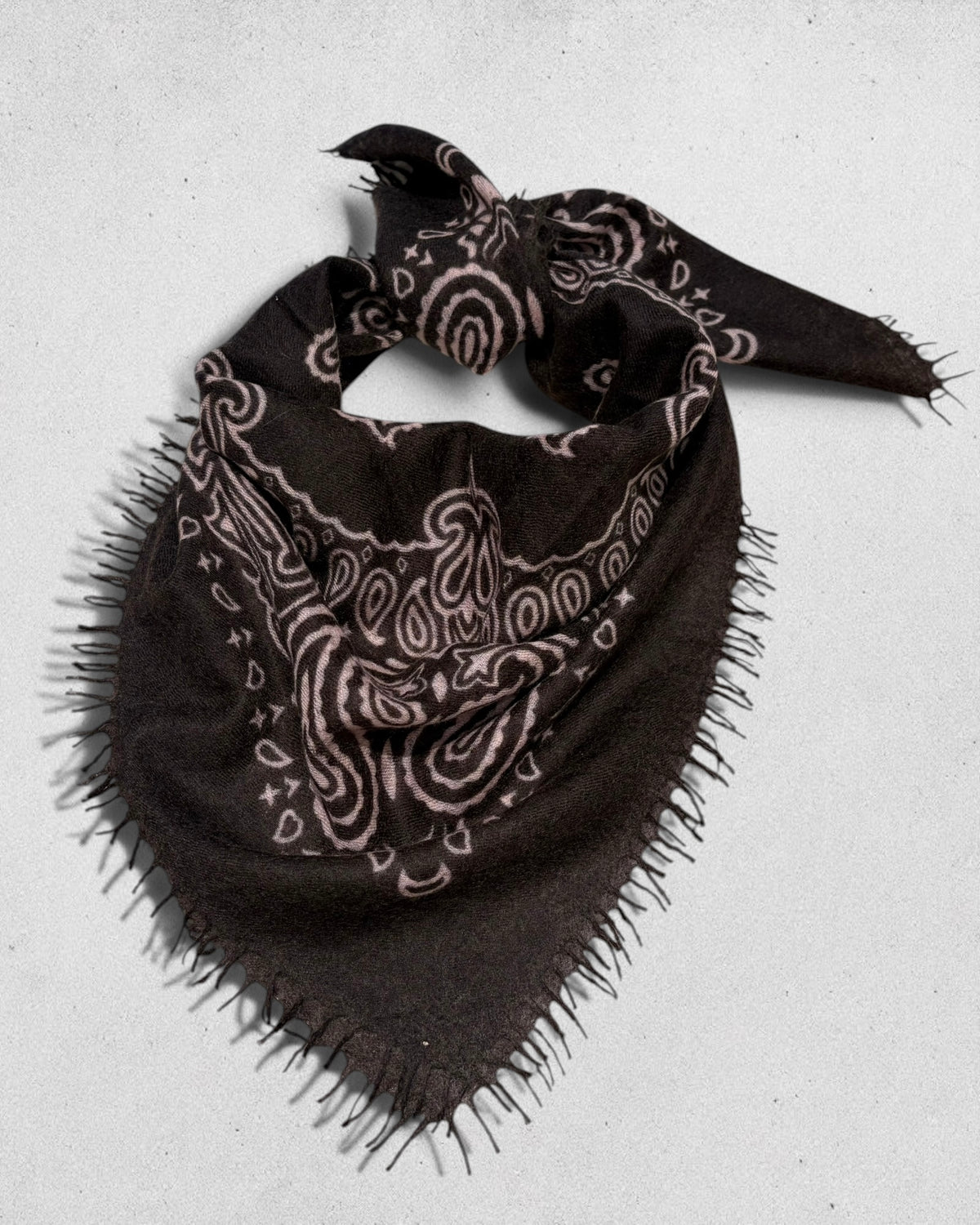 Kas Cashmere Bandana Scarf Chocolate Martini