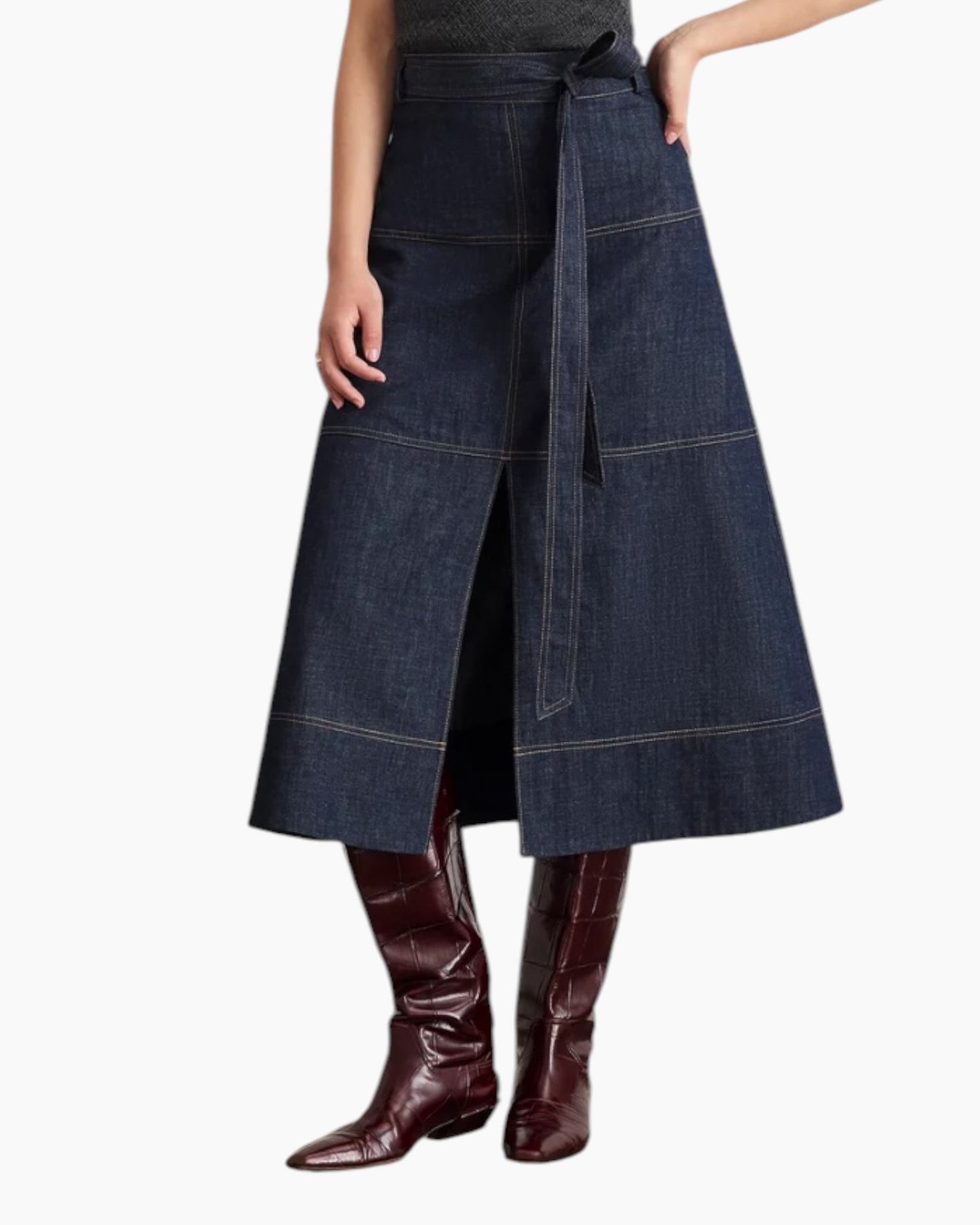 Tanya Taylor Denim Hudley Skirt