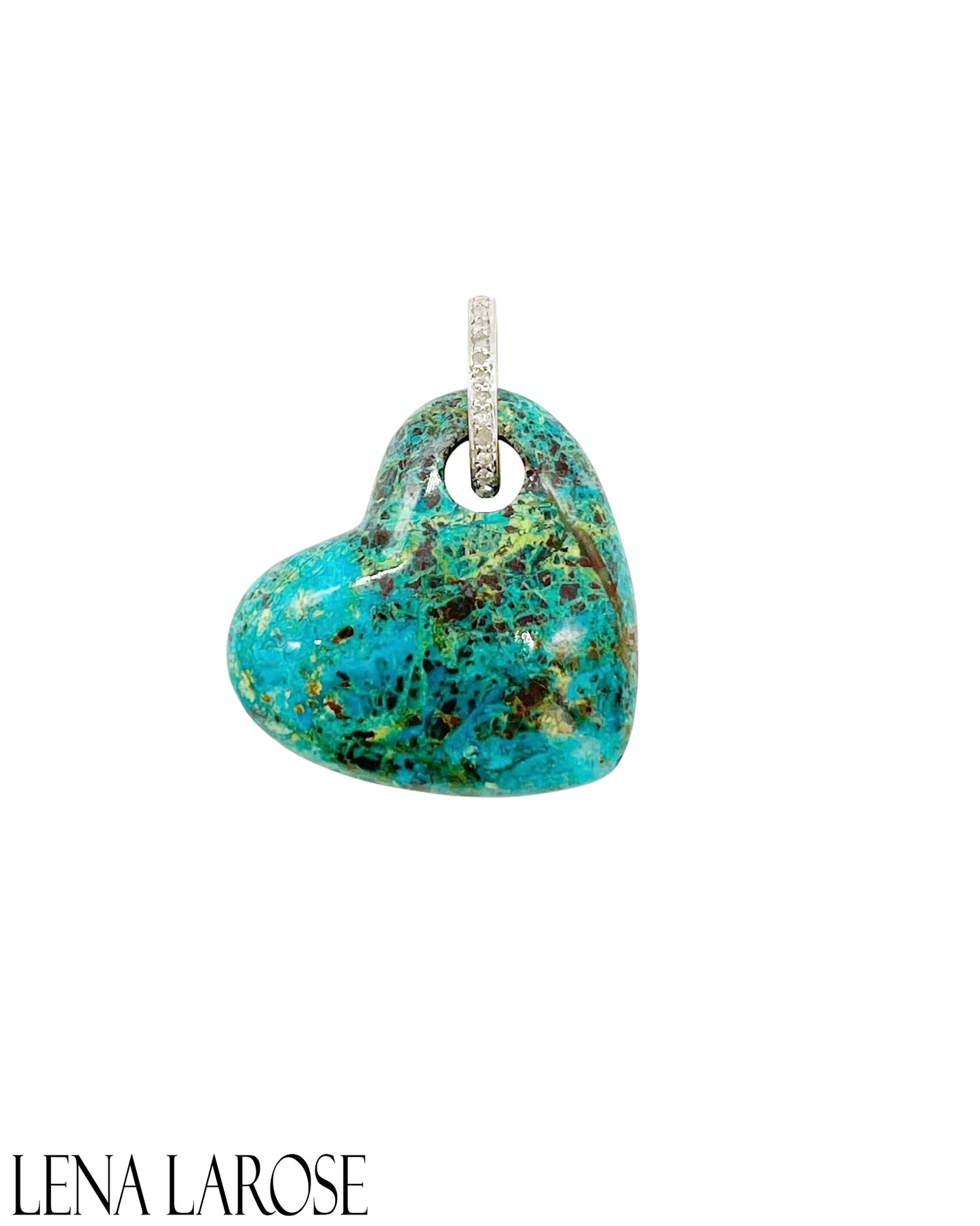 The Woods Chrysocolla Heart Pendant