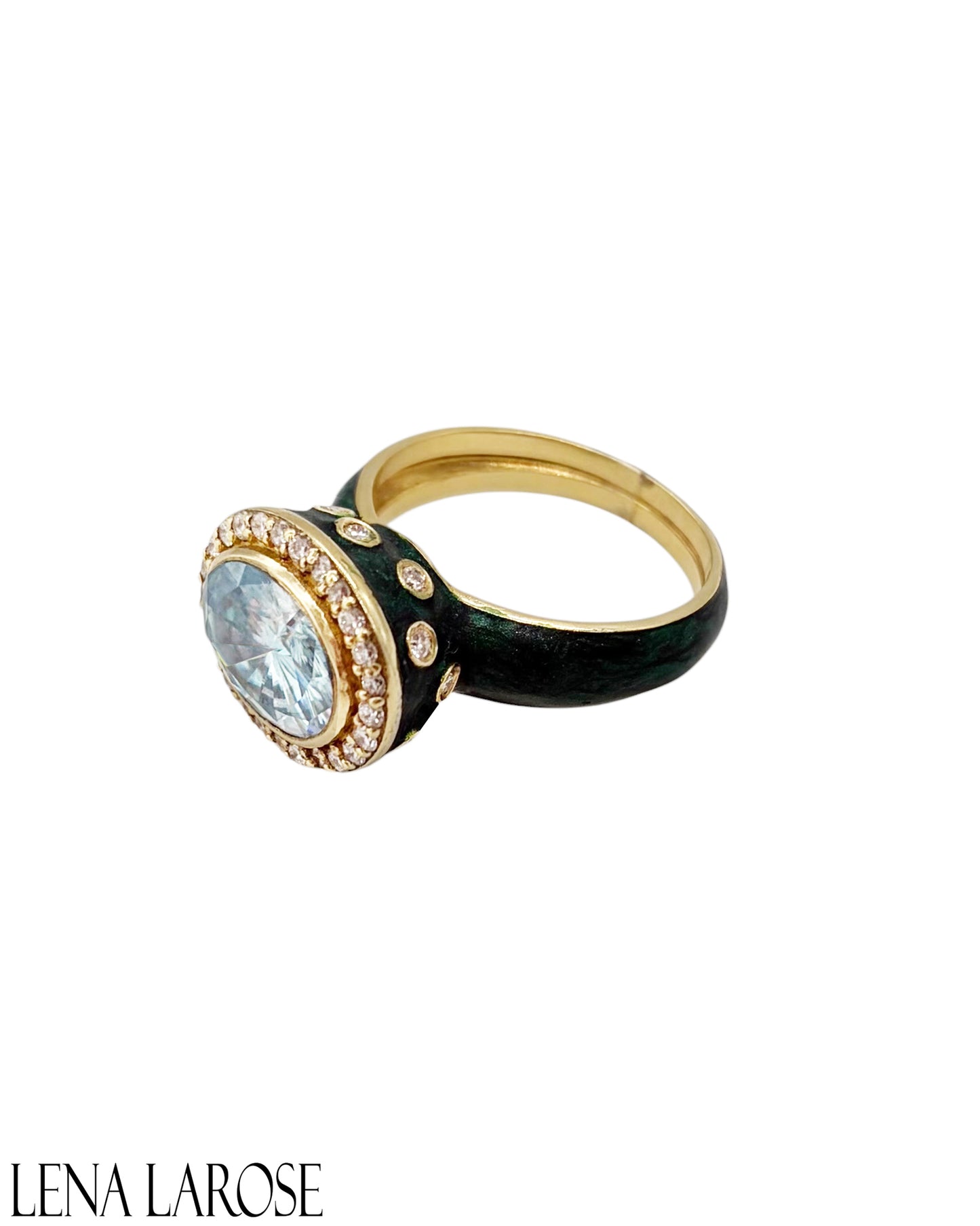 TRUNK-SHOW Royal Nomad Blue Topaz Diamond Ring