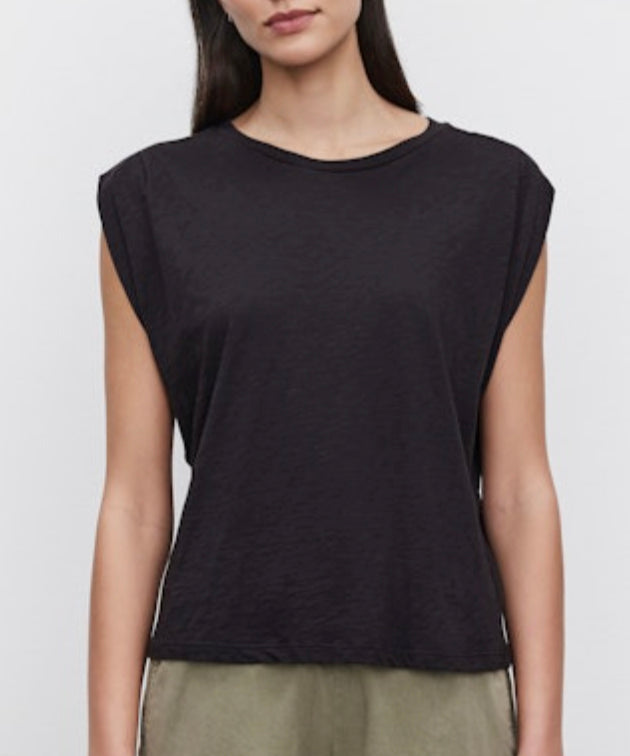 Velvet Cecile Top - Black