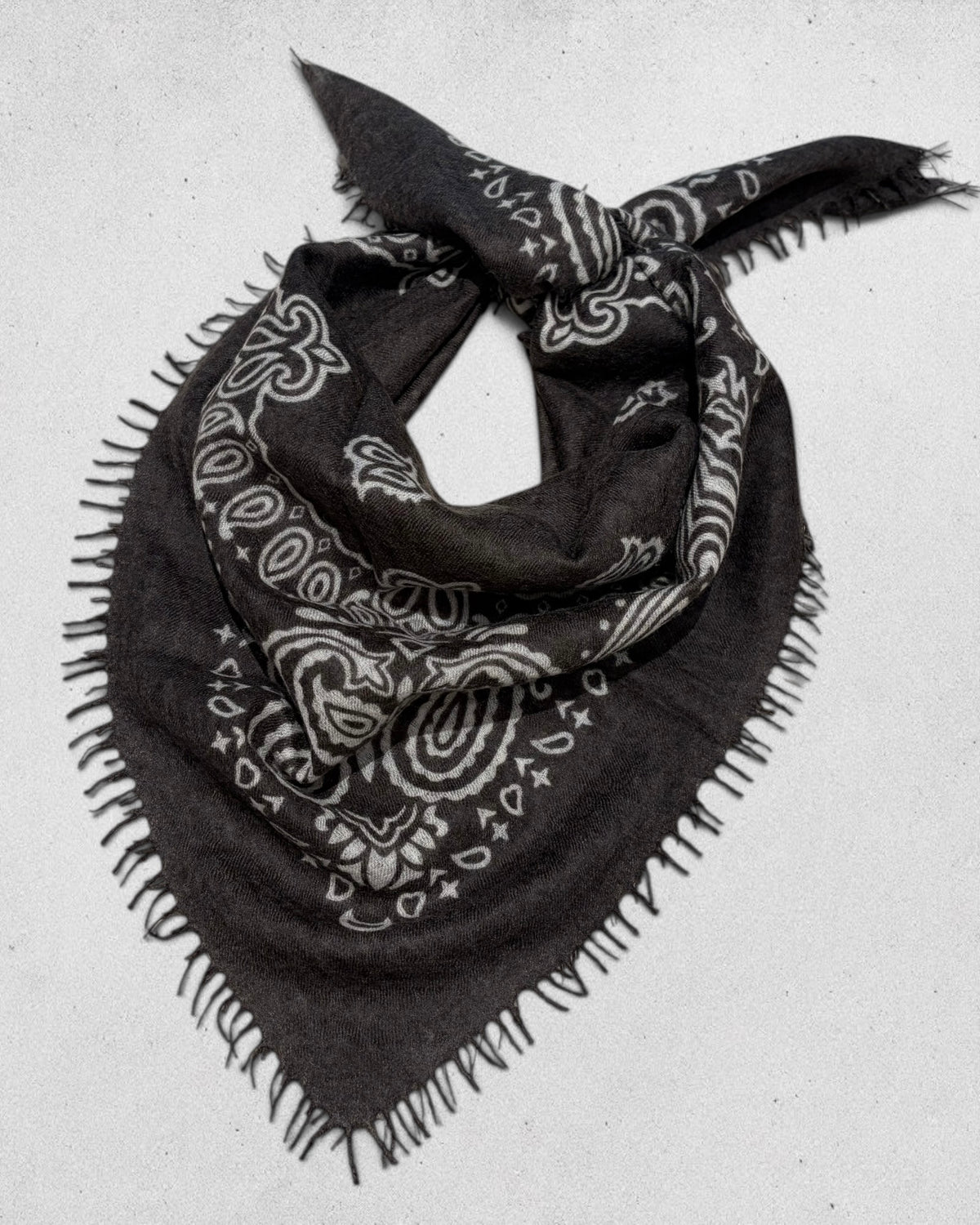 Kas Cashmere Bandana Scarf Grey