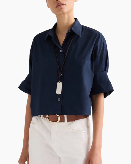 TWP Next Ex Cropped Shirt in Superfine Cotton