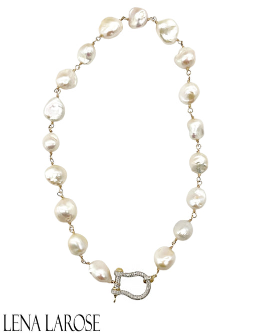 TRUNKSHOW The Woods Fine Jewelry Pearl Chain, 17.5"