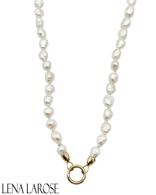 The Woods Fine Jewelry 14k Gold Pearl Chain, 24"