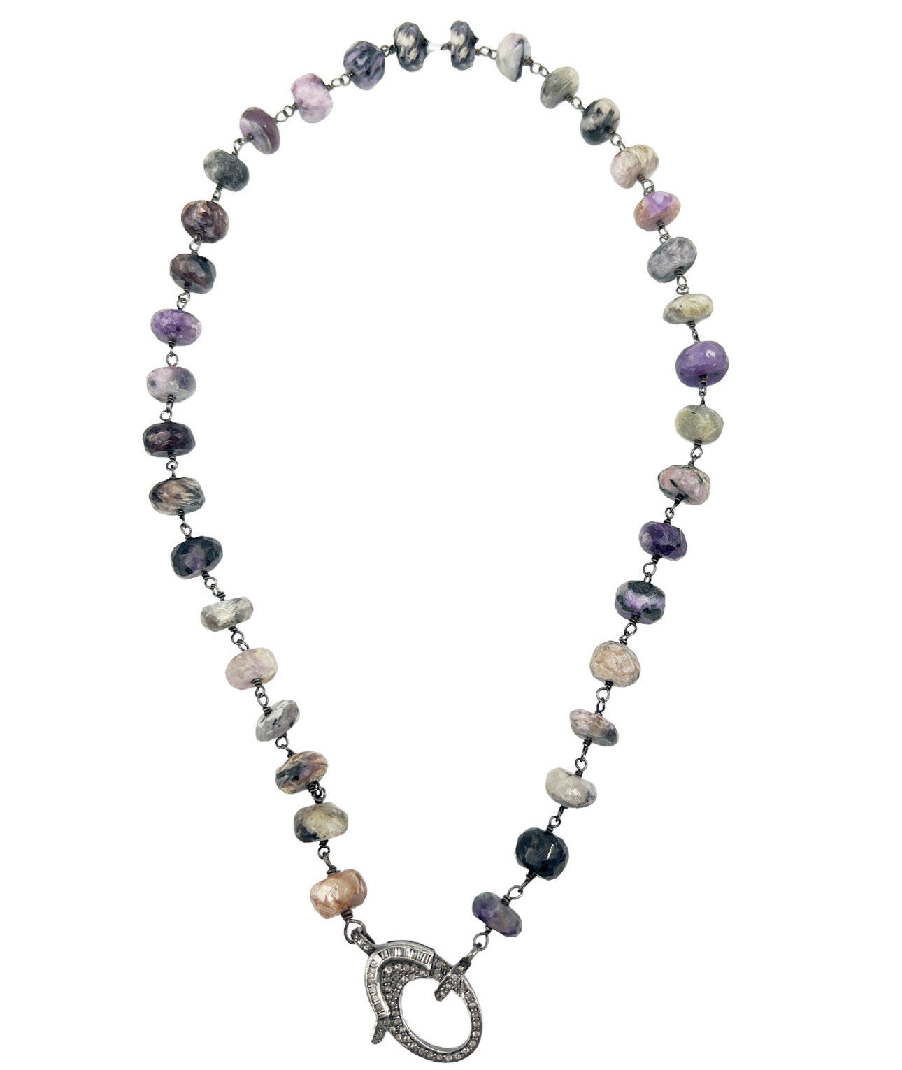 Sample Sale Lepidolite Necklace, 17.5"