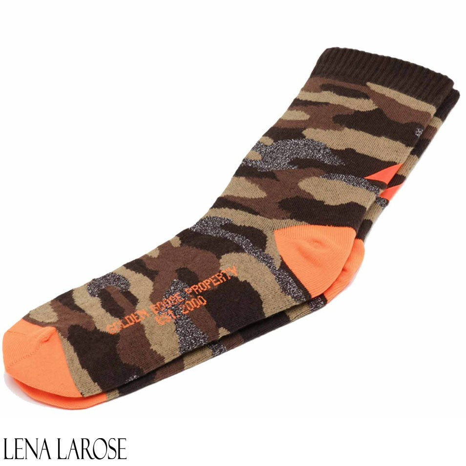 Golden Goose Orange Camo Socks