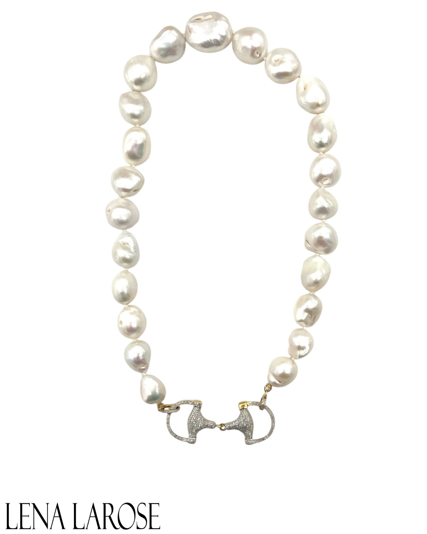 TRUNKSHOW The Woods Fine Jewelry Graduated Pearl with Mariner Link, 19"