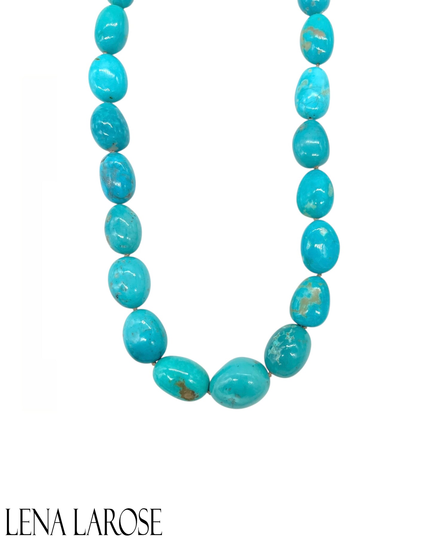 TRUNKSHOW The Woods Fine Jewelry Graduated Turquoise, 19.5"