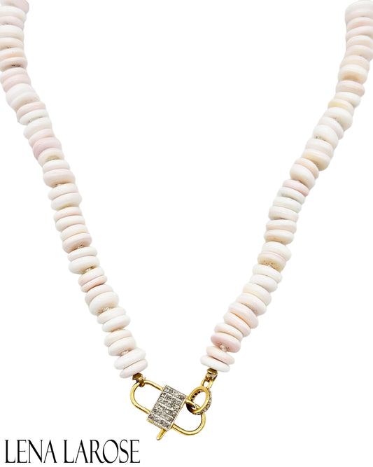 The Woods Fine Jewelry Pink Opal Chain, 17"