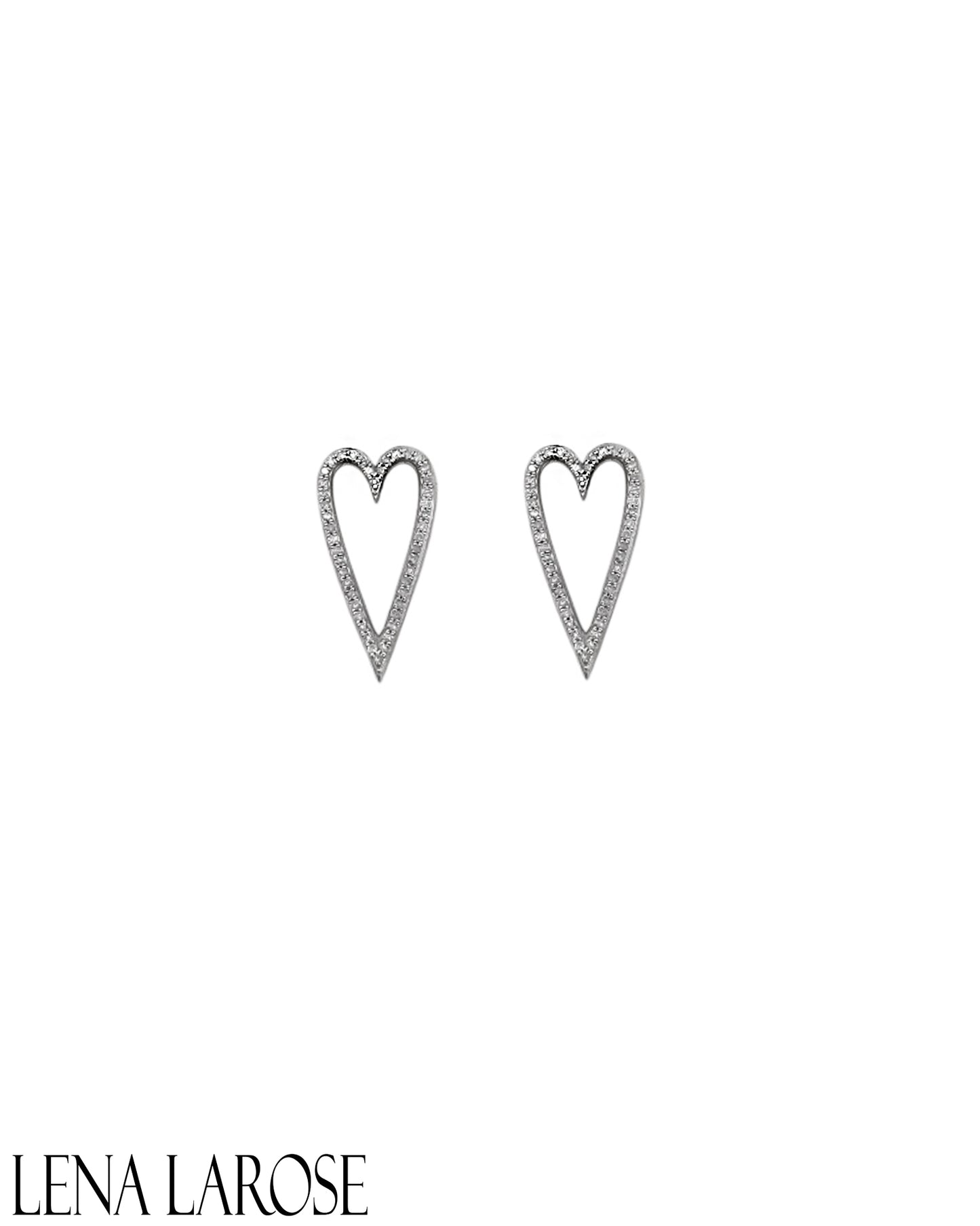 The Woods Fine Jewelry Diamond Heart Earrings