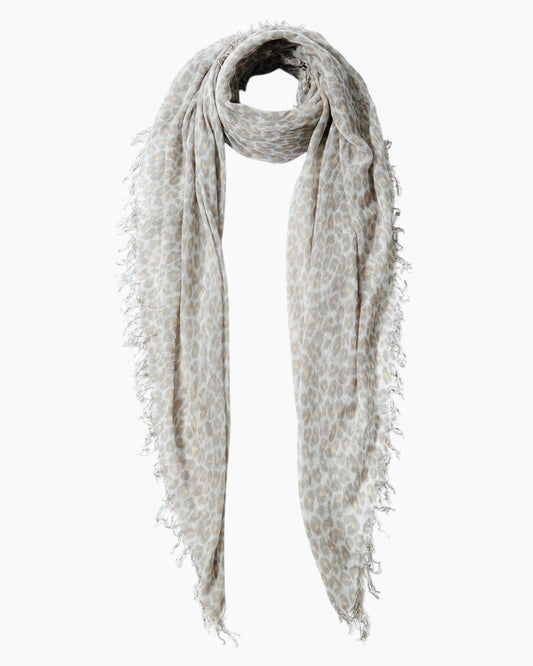 Chan Luu Scarf- White Leopard