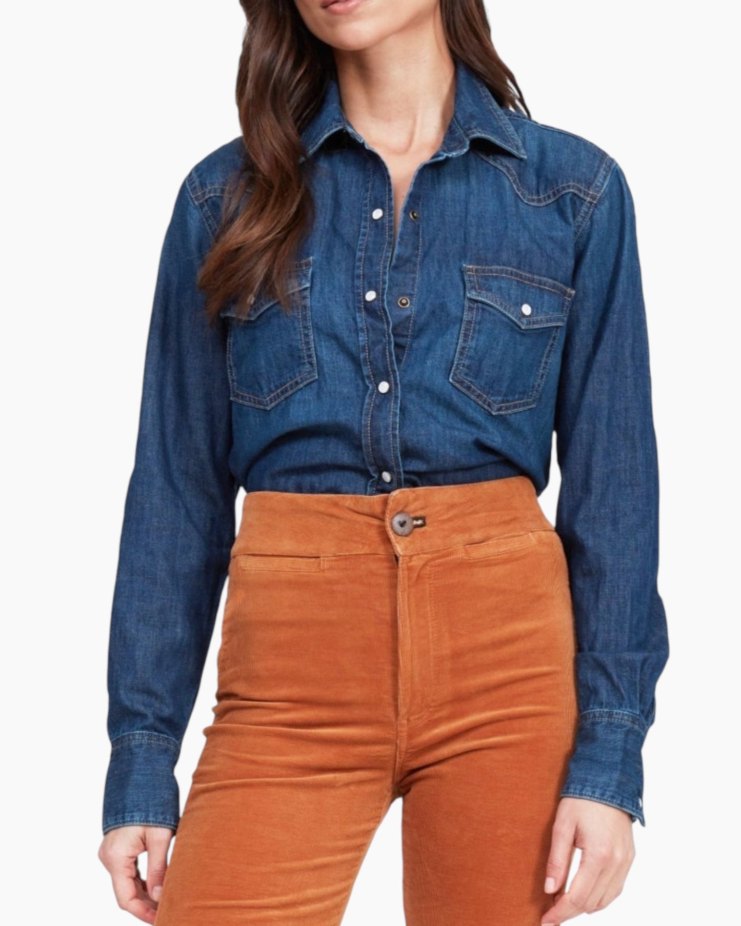 Askk Denim Western Top